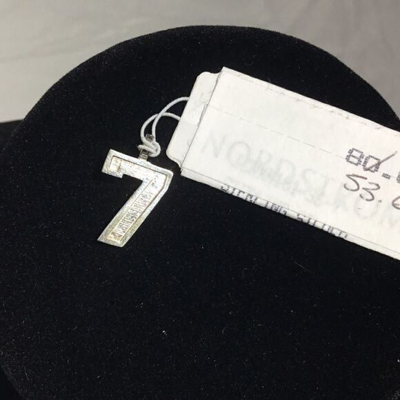 Sterling Silver Raised Edge Number Charm (E2) - Picture 2 of 3